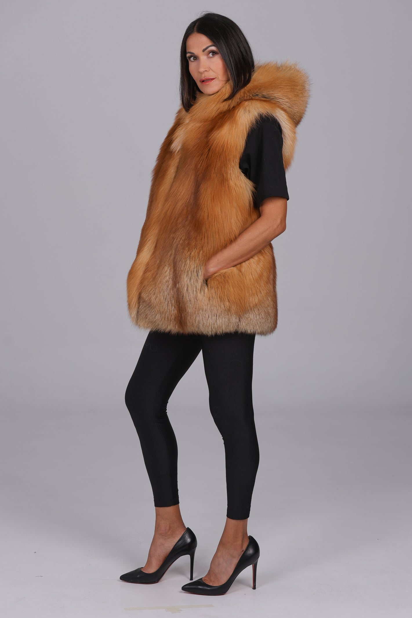 Gold fox vest