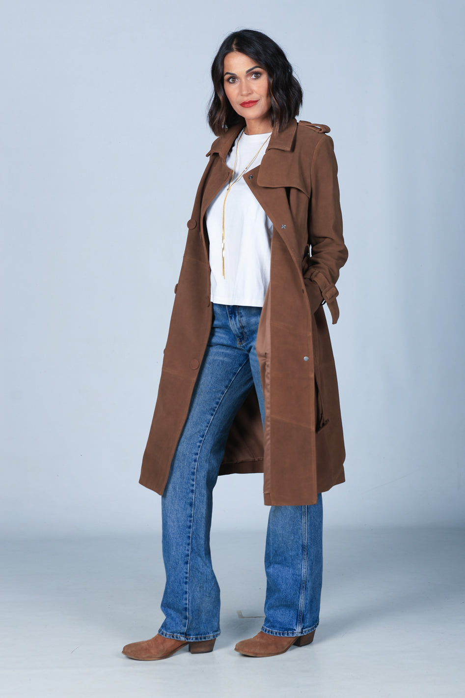 SUEDE TRENCH