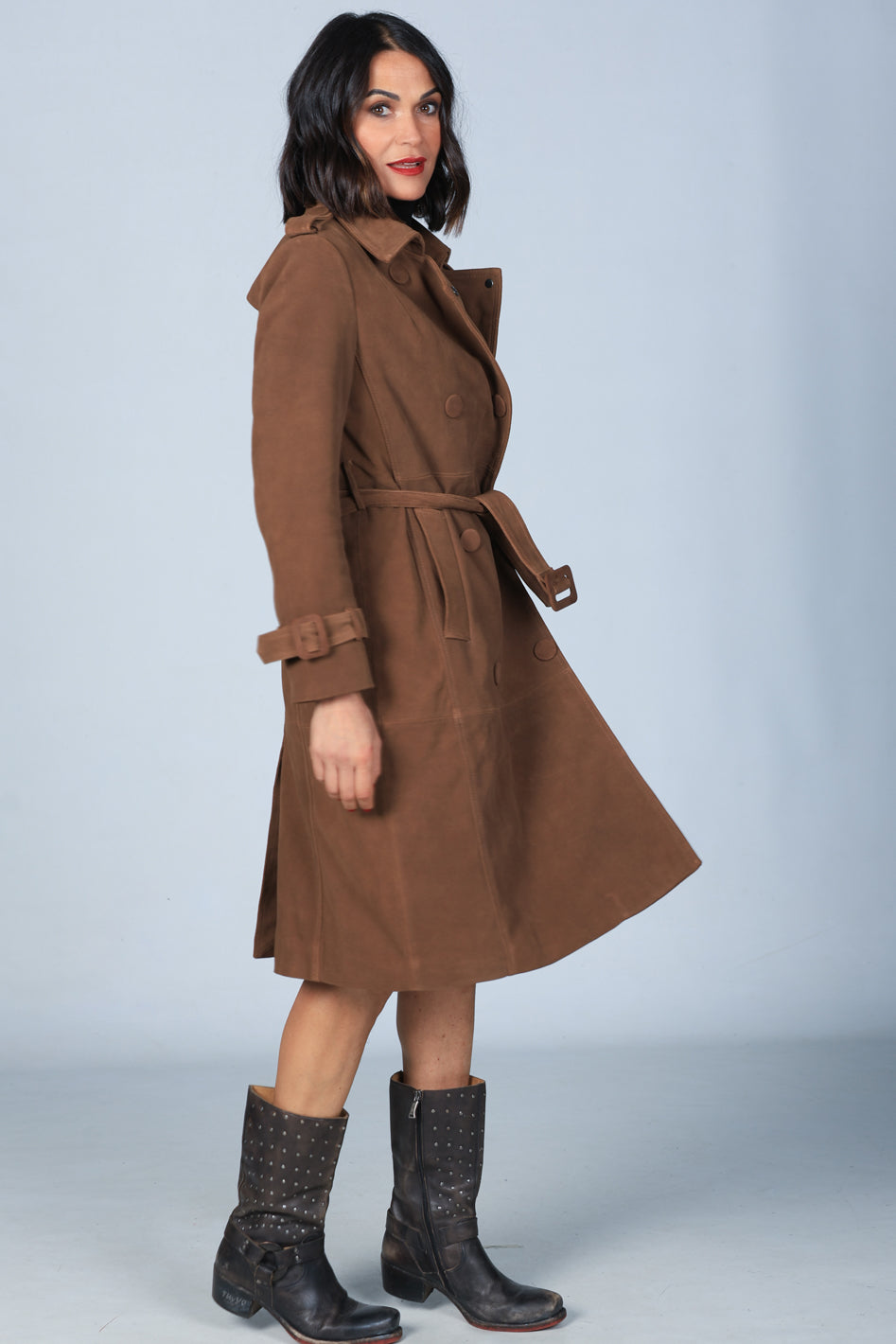 SUEDE TRENCH